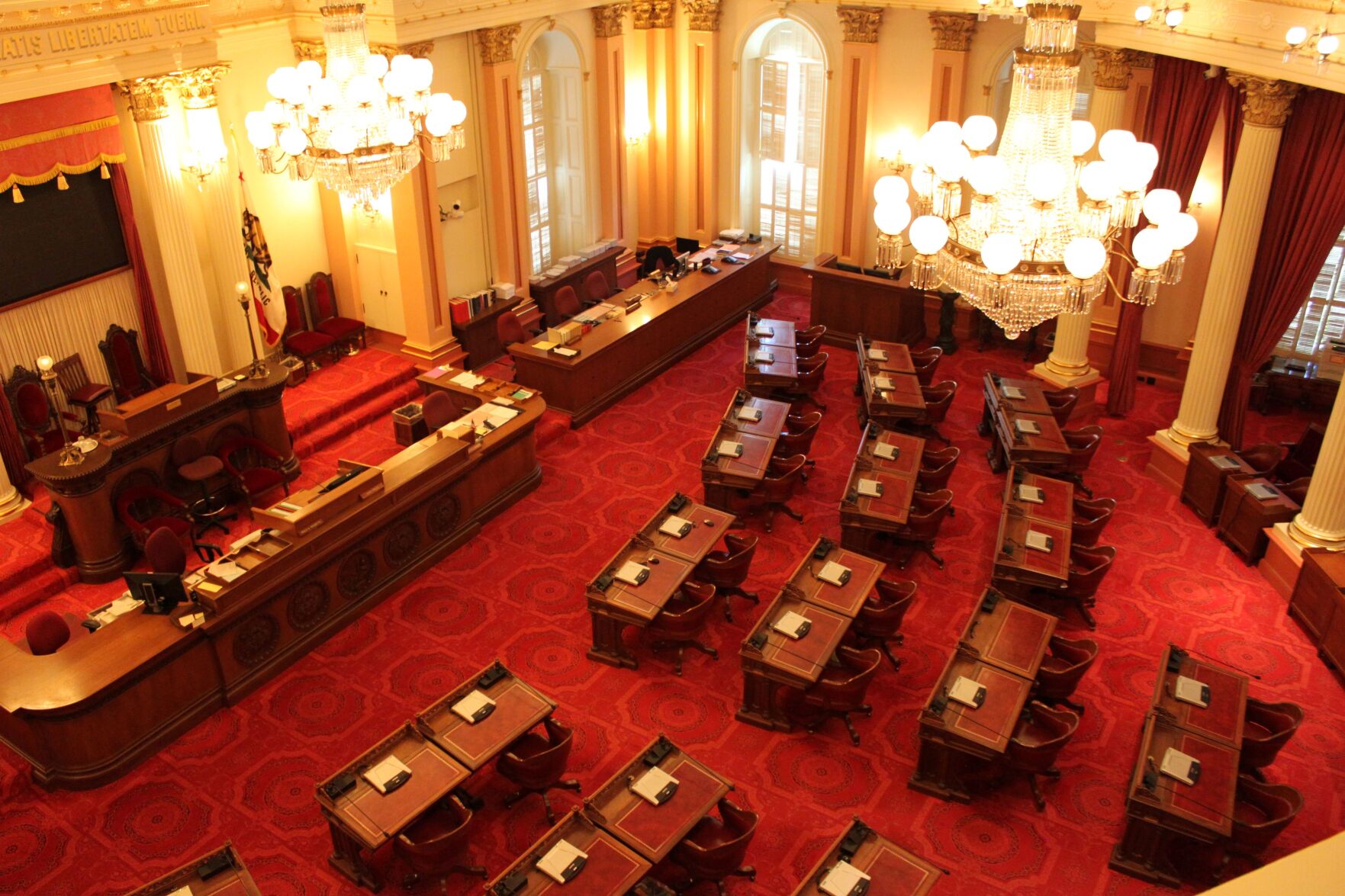 Senate Chamber at the California State Capitol